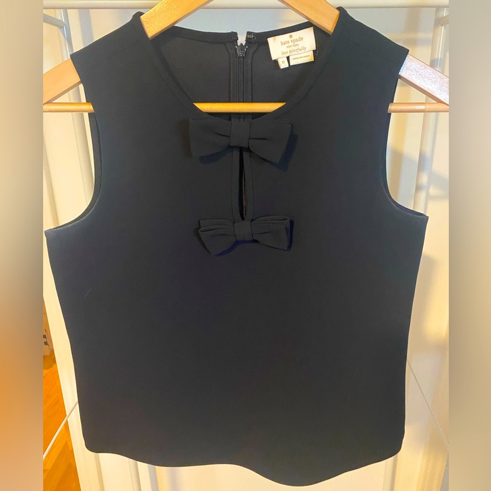 Kate Spade bow crop top (black)